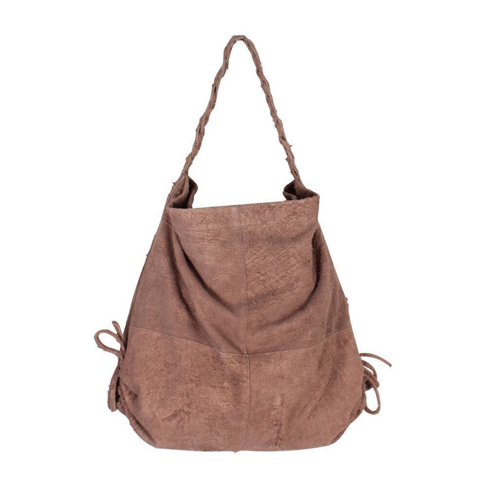 9141 Leathers Leonard Leather Tote Bag Mushroom - Luxury 100% Shredded